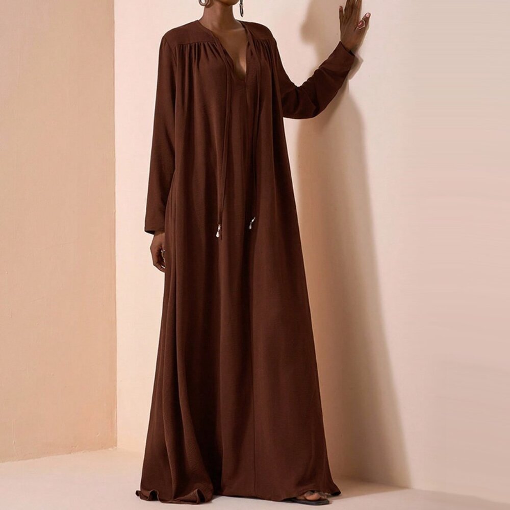 Zivah Long Sleeve Boho Style Maxi Dress
